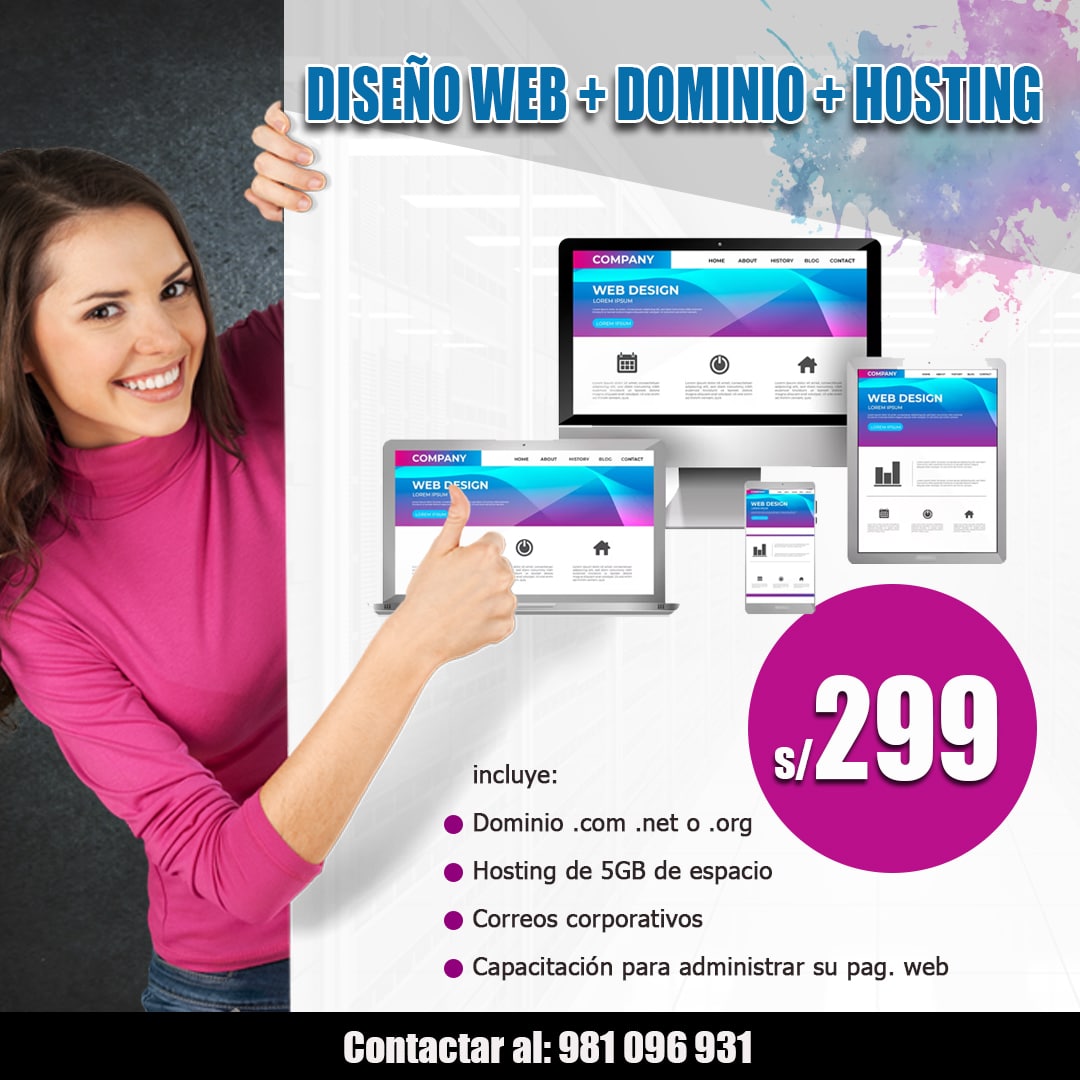 Promoción Diseño web Pack